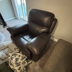 Leather recliner