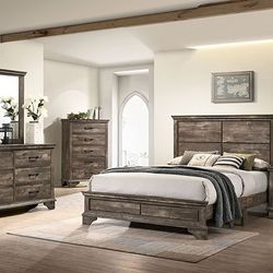 4 PCS QUEEN SIZE BEDROOM SET (BRAND NEW)(((MATTRESS NOT INCLUDED)))