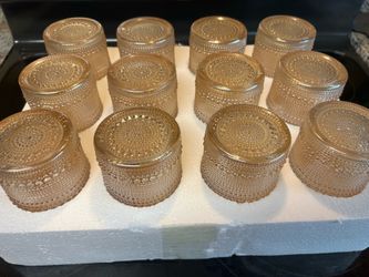 Hobnail drinking glasses