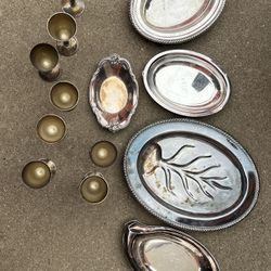 Silver Cups With Different Plates 