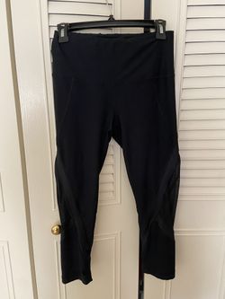 Peek A Boo Mesh Black Leggings