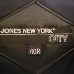 Black  Jones New York Men's Leather Jacket Paid $450 Worn Twice