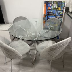 Round Glass Table 