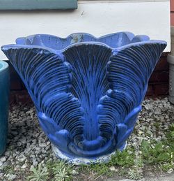 Large Square Decorated Garden Pot