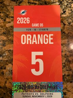 Miami Dolphins vs Patriots Orange parking