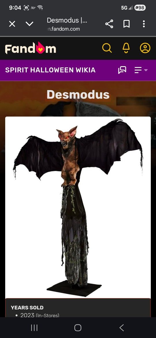 Desmodus Animatronic Spirit. Chandler