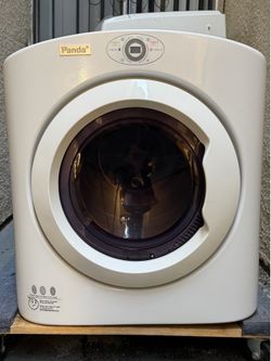 White and Black Electric Compact Portable Laundry Dryer
