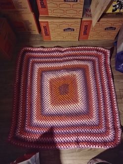 Homemade crochet 44" blanket
