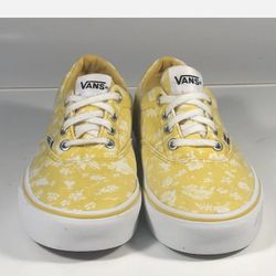 Vans Authentic Doheny Floral Yellow White Skate/Lifestyle Sneakers Womens Size10