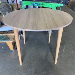 MCM Style Natural Solid Top Dining Table