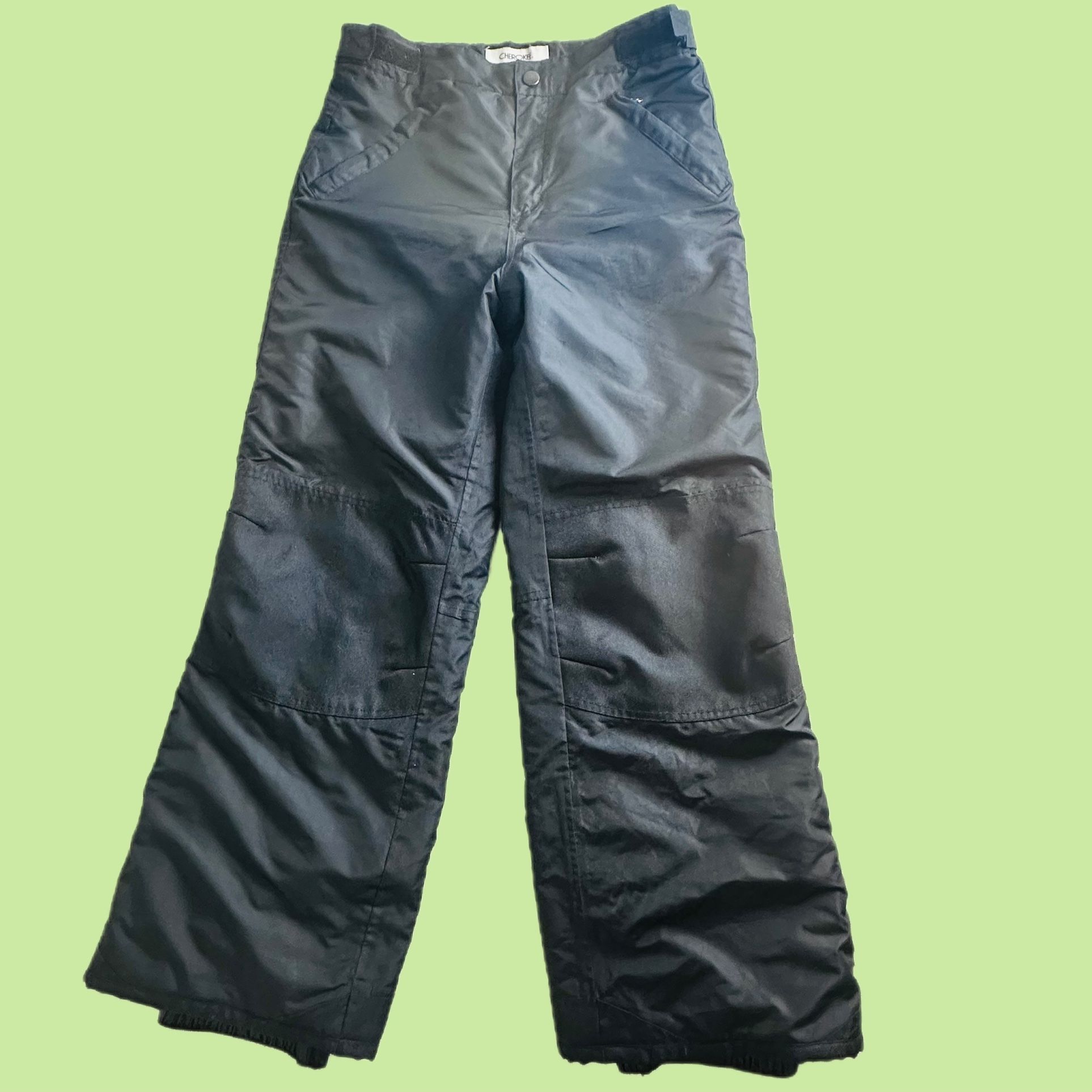 Cherokee Youth L (12/14) Black Snow Winter Pants Adjust Waist.