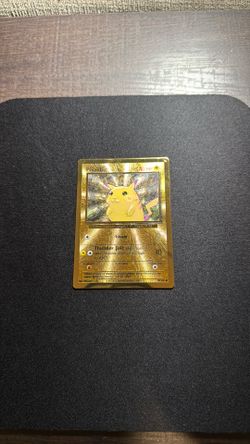 Pikachu metal pokemon card