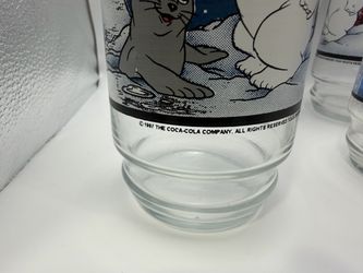 Coca-Cola Polar Bear Drinking Glasses Lot of 6 Vintage Coke Tumblers Mixed Designs