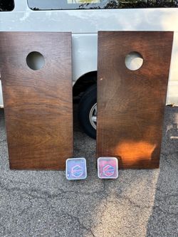 Wooden Cornhole Board Set with Bags