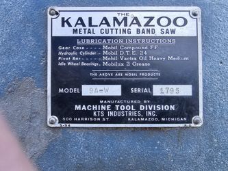 Kalamazoo Horizontal Bandsaw