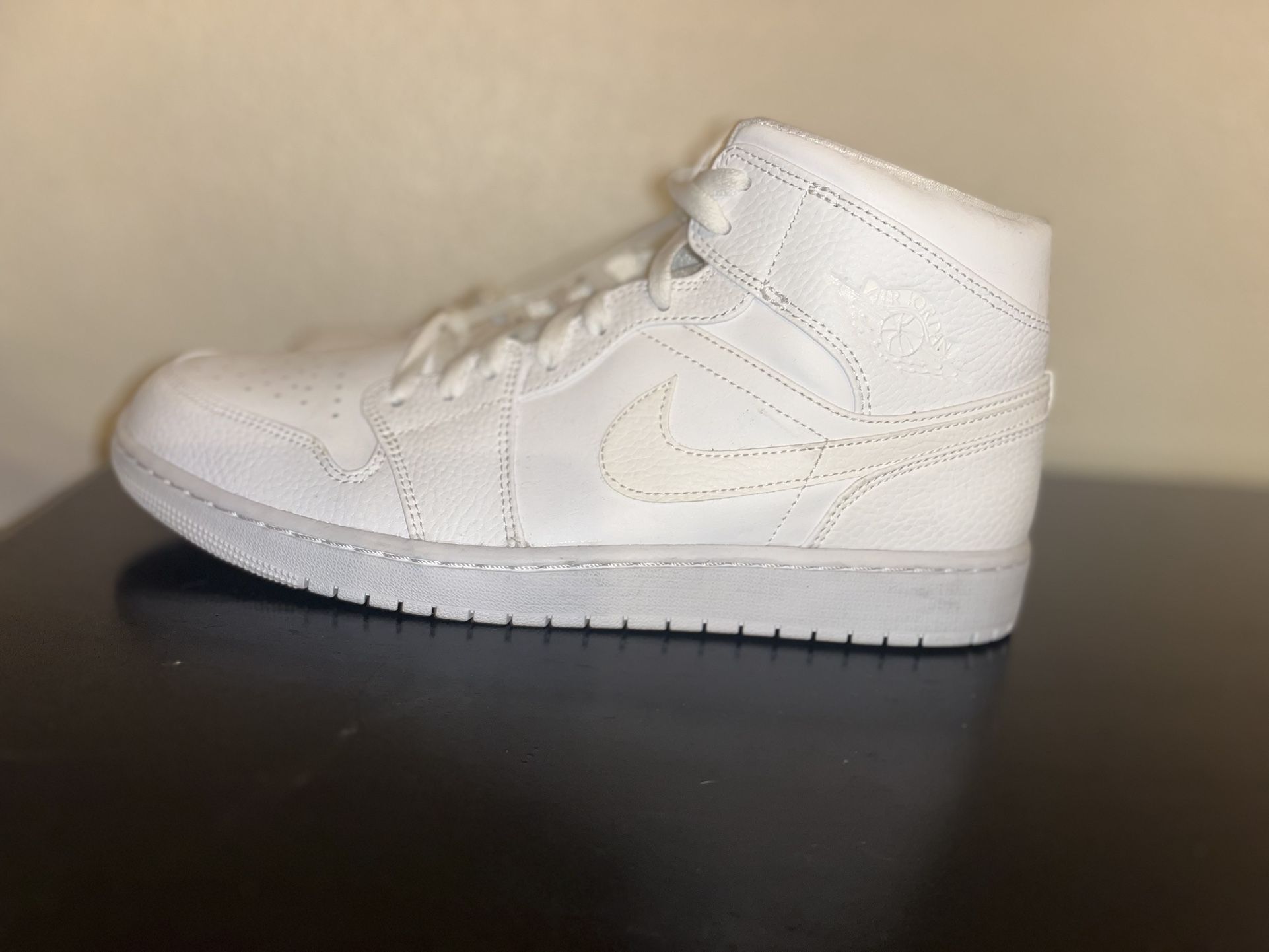 Air Jordan 1 Mid Triple White Size 13 – New (No Box)