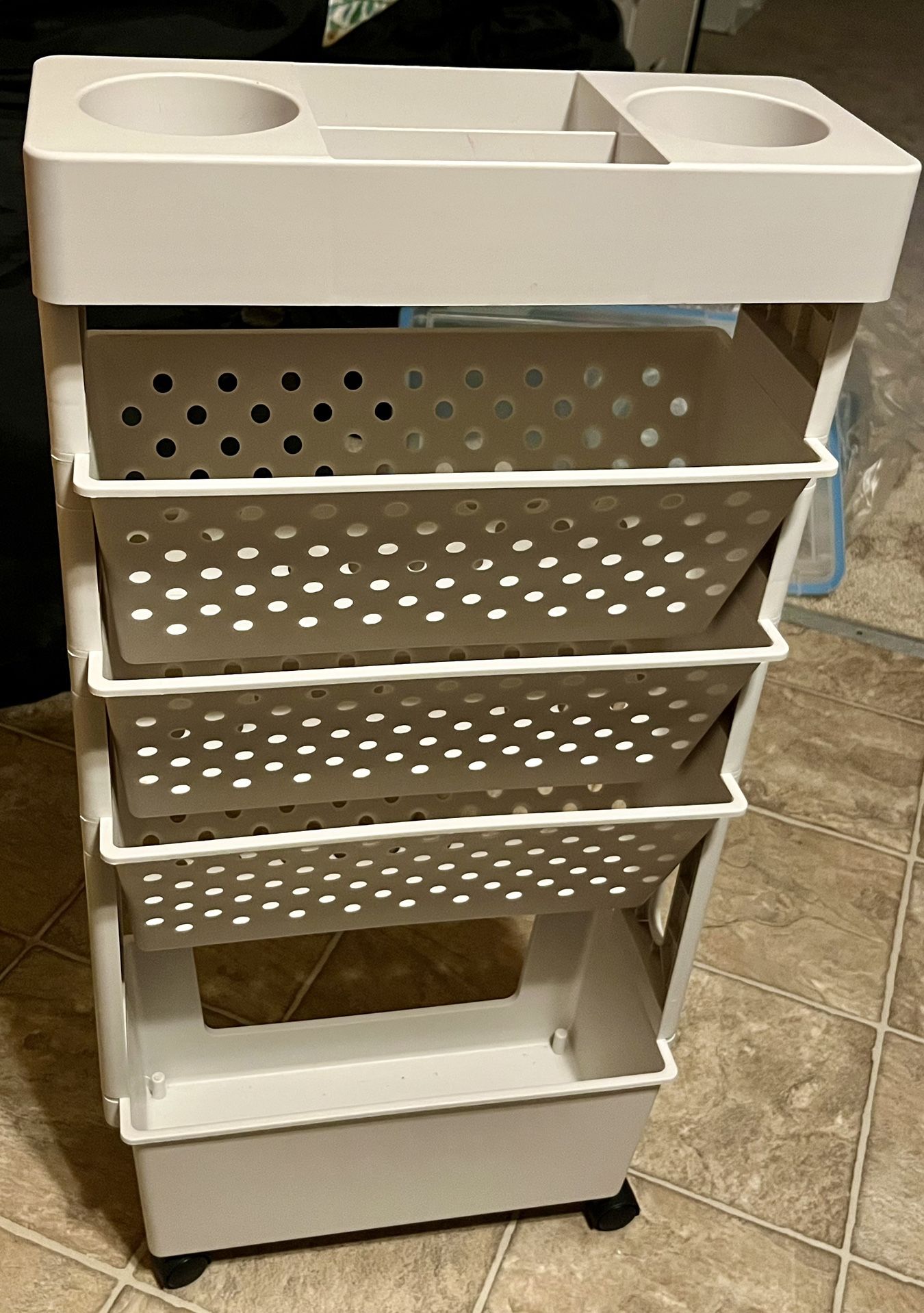 5-Tier Rolling/Movable Bookshelf Cart