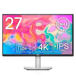 Dell S2722QC Monitor - 27 inch 4K USB-C , UHD (3840 x 2160) Display, 60Hz Refresh Rate, 8MS Grey-to-Grey Response Time, Built-in Dual 3W Speakers, 1.0