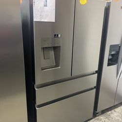 Refrigerator Stainless Steel With 4 Door & Many Compartments! Take It For Zero Down Ask For Details!