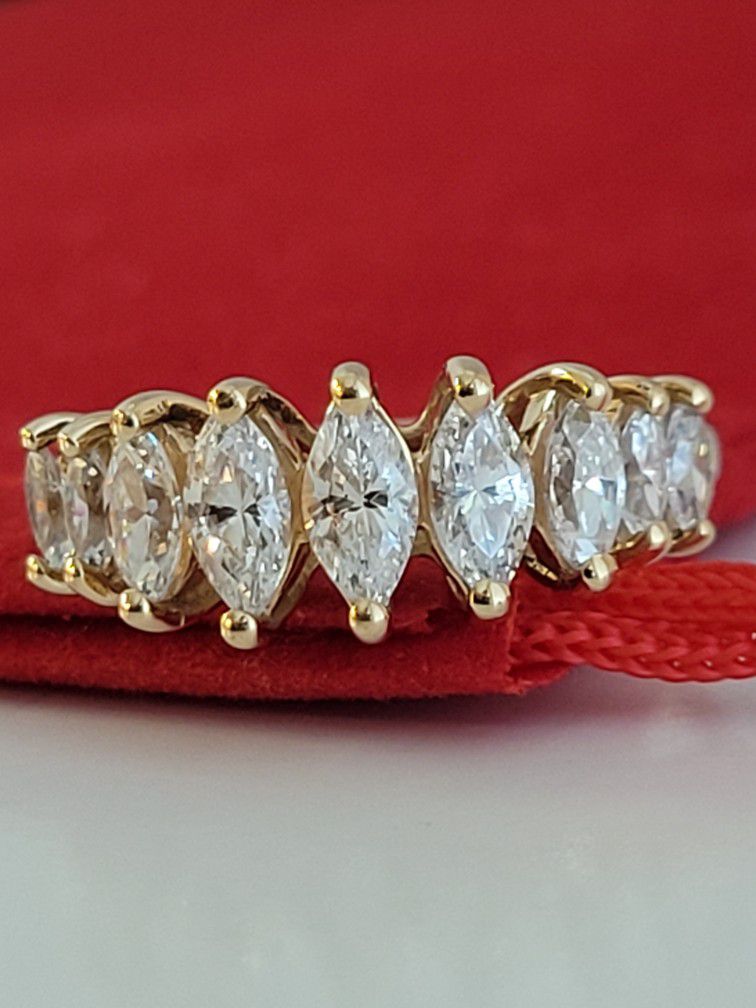 ❤️14k Size 7 Lovely Solid Yellow Gold Cubic Zirconia Tiara Design Ring!/ Anillo de Oro con Cubic Zirconia!👌🎁Post Tags: Anillo de Oro