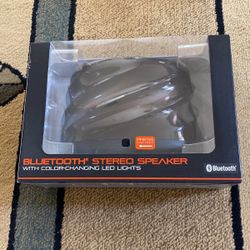 Blackweb Bluetooth Stereo Speaker With Color-Changing Led Lights Brand New 
