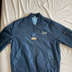 D23 Expo 2024 Disney Blue Reversible Bomber Jacket 70th Anniversary 