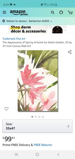 Appearance of Spring Artwork by Shelia Golden, 35 by 47-Inch Canvas Wall Art