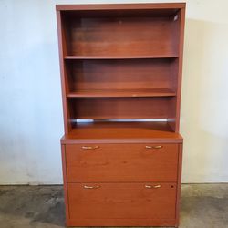 Hon Two Drawer Lateral File Cabinets With Bookshelf Hutch $125 Each (Good Condition)