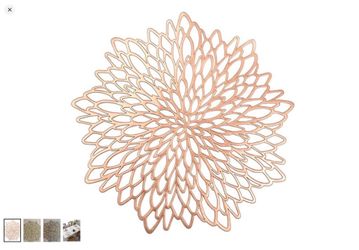 40 Hibiscus Flower Hollow Placemats for Wedding, Center Decoration Table Place Mats for Home Decor