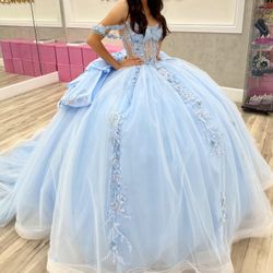 Baby blue Quinceañera Dress