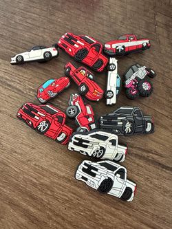 Car & Truck Shoe Charms Bundle – 12 Pieces