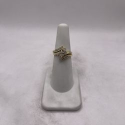 14kt Gold Duo Diamond Engagement Style Ring Set