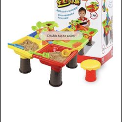 NEW** 2 in 1 Sand and Water Table Activity Play Center Kids Splash Pond Beach Toy Set