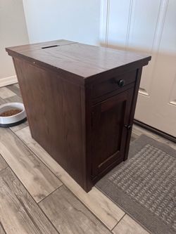 Side tables with Power Outlet and Pull-Out Tray (set of two)