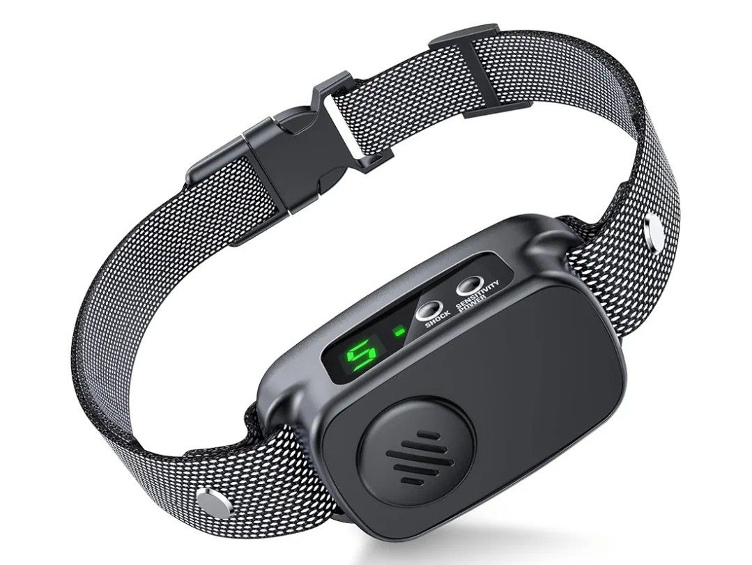 Dog Bark Collar, Smart Bark Collar with 5 Adjustable Sensitivity for Large Medium Small Dogs, Automatic Anti Barking Training Collar with Beep Vibrati