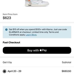 Brand New Nike Jordan 1 High VAA ABLOH ALASKA