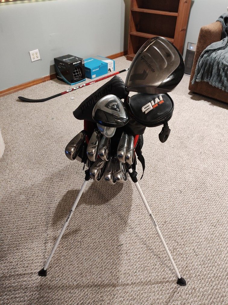 Golf Club Complete Set Taylor Made With Stand Bag
