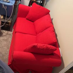 Red Accent Couch 