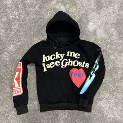 Limited Edition “Kids See Ghosts” Puff Print Graphic Hoodie Mens M Medium Black