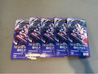 Lot 5x One Piece OP14 THE AZURE SEA’S SEVEN Blister Packs Sealed