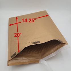 50- 14.25" X 20" #7 Jiffylite Kraft Self-Seal Cushioned Paper Mailers Recycleble