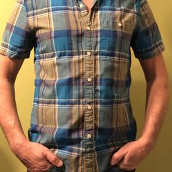 American Eagle Blue Plaid Men’s shirt 