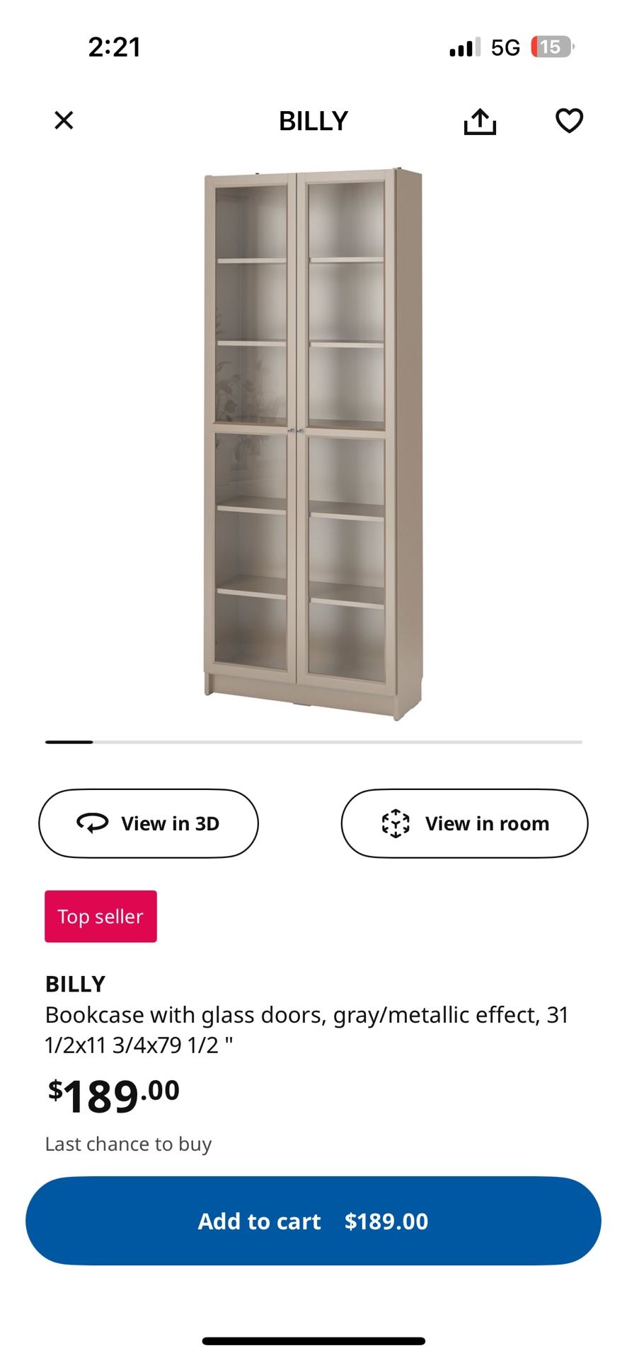2 IKEA Billy bookcases