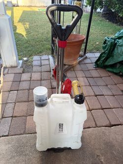 BE AgriEase 4-Gallon Battery Powered Wheeled Garden Sprayer – Good Condition, No Charger