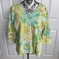 Ruby Rd Women’s Top Blouse 3/4 Sleeve Size XL