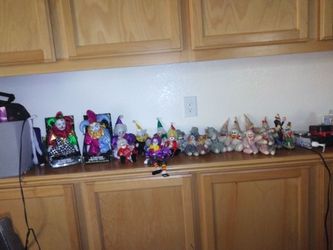 Collectable porcelain clowns