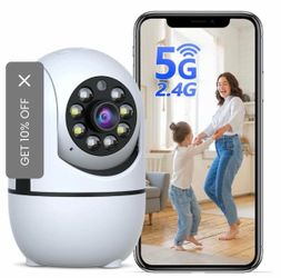 2-Way Audio】 2K Indoor WiFi Security Camera, 360° Wireless Cameras For Home Security, Baby/Pet/Dog Video Surveillance Camera
