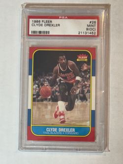 Fleer 1986-87 Clyde Drexler #26 PSA 9 (OC) Portland Trail Blazers