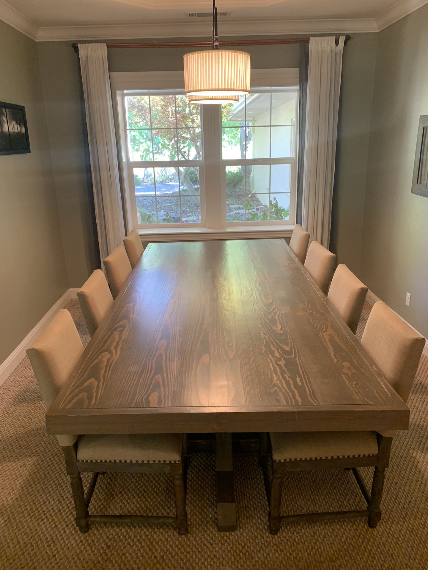Authentic Solid Wooden Formal dining Table With 8 Chairs