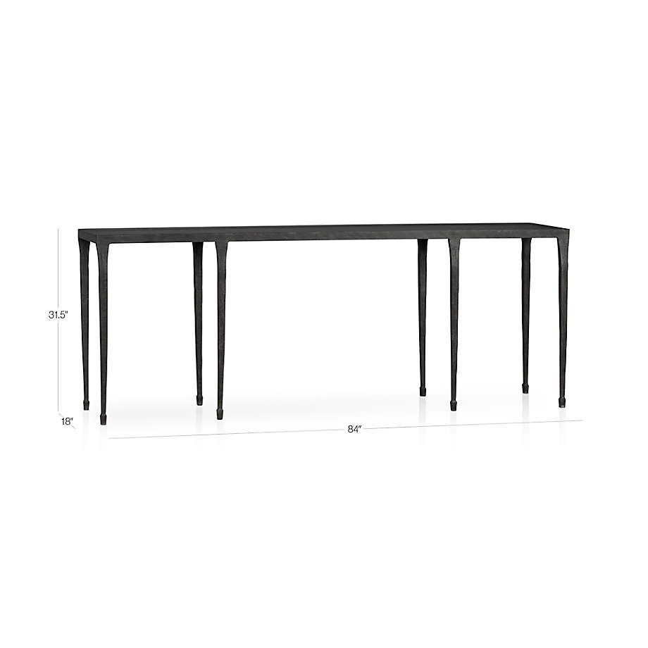 Crate and Barrel Silviano sofa console table
